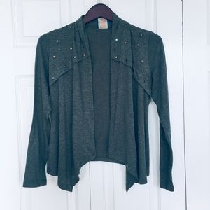 *3 for $12 sale*  Green cardigan with studs
